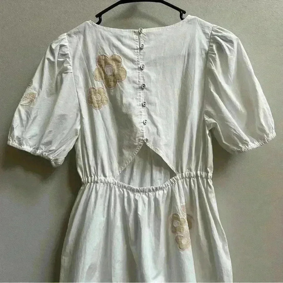 SOLD Madewell Annamarie Embroidered Mini Dress | White & Beige | Women’s Size 0 - Picture 13 of 16